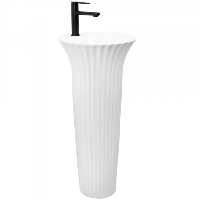 Lavoar de podea Hope, ceramica, alb lucios [1]