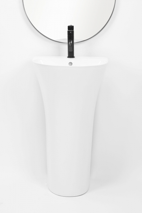 Lavoar de podea Rita Slim Alb, ceramica, alb lucios [5]