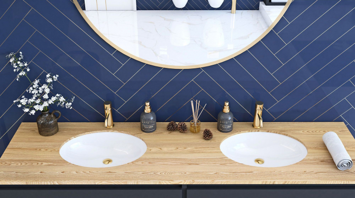 Lavoar incastrat Nel White, ceramica, alb lucios [3]
