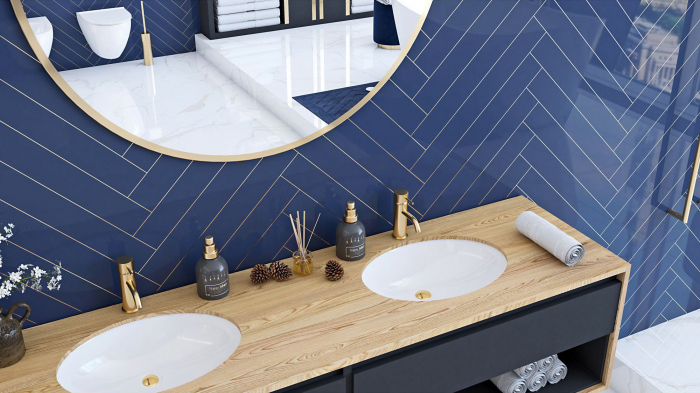 Lavoar incastrat Nel White, ceramica, alb lucios [4]