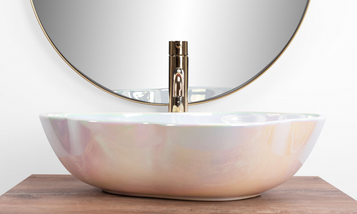 Lavoar pe blat Akoya Pearl, ceramica, Perlat [6]