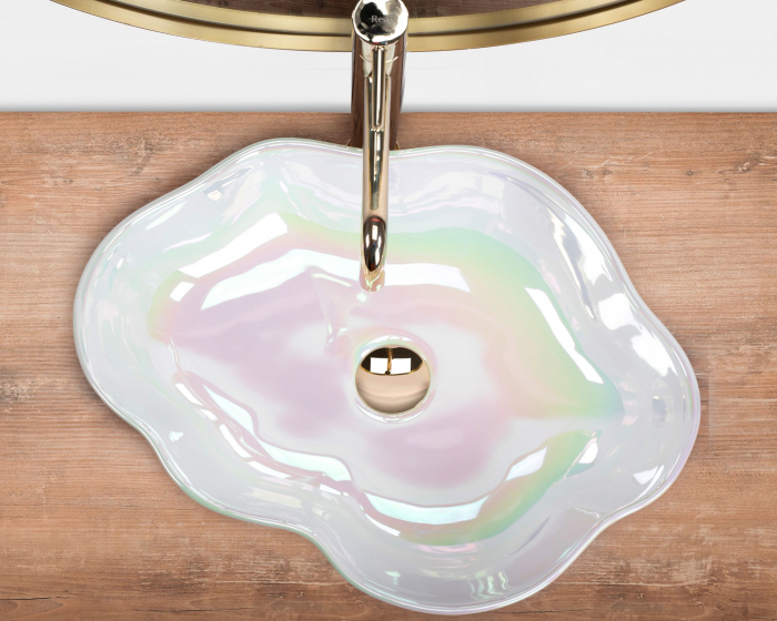 Lavoar pe blat Akoya Pearl, ceramica, Perlat [5]