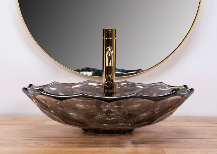 Lavoar pe blat Arctic Black, sticla, transparent [4]