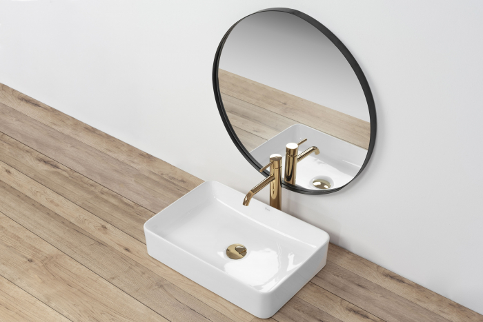 Lavoar pe blat Avia, ceramica, alb lucios [3]