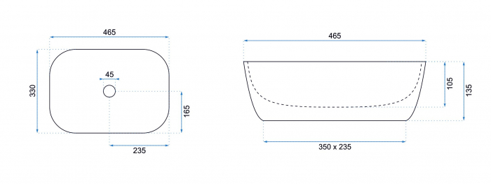 Lavoar pe blat Belinda Slim, ceramica, alb lucios [6]