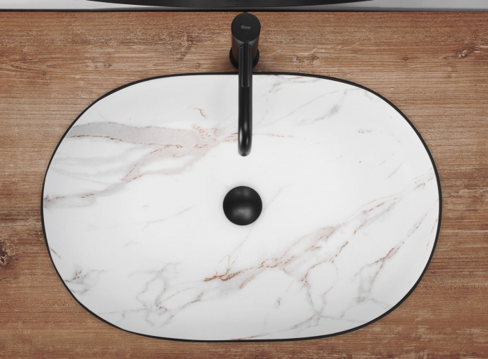Lavoar pe blat Cleo Black Aiax Mat, ceramica, negru mat [4]