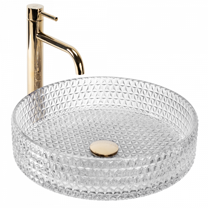 Lavoar pe blat Cristal transparent 39, sticla, transparent [1]