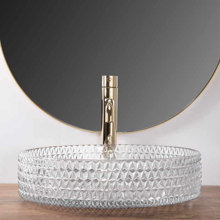 Lavoar pe blat Cristal transparent 39, sticla, transparent [6]