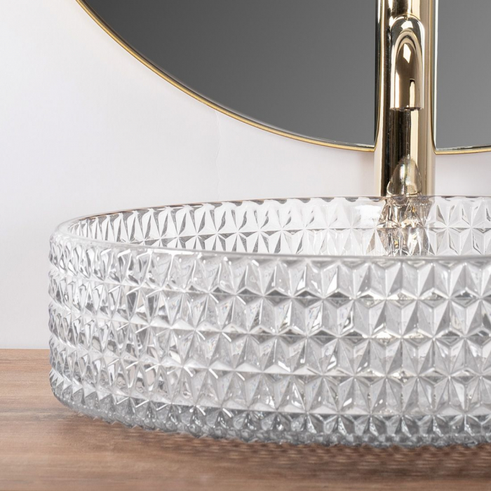 Lavoar pe blat Cristal transparent 39, sticla, transparent [4]