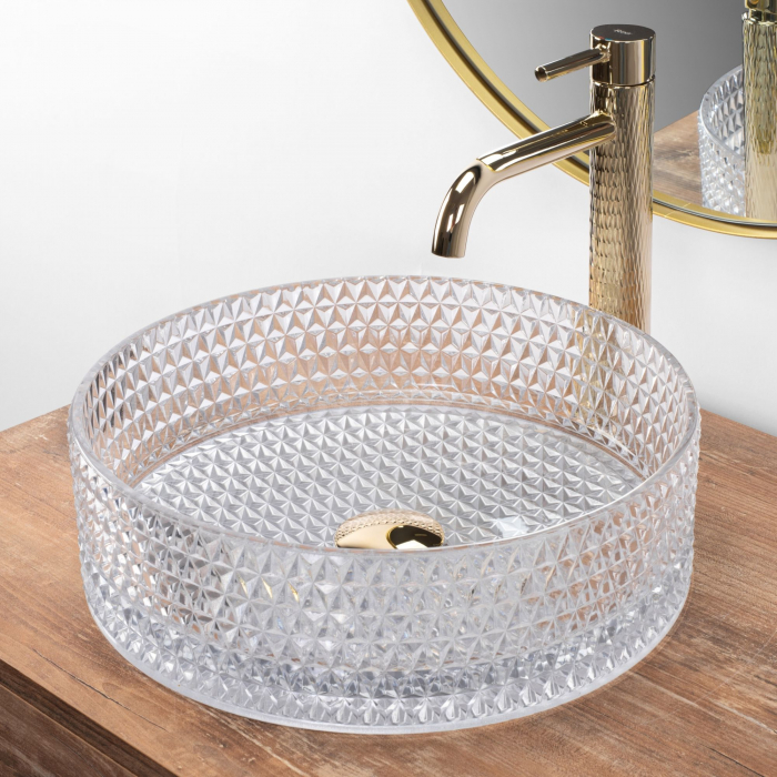 Lavoar pe blat Cristal transparent, sticla, transparent [5]