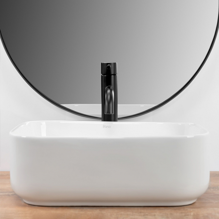 Lavoar pe blat Demi Mini White, ceramica, alb lucios [5]