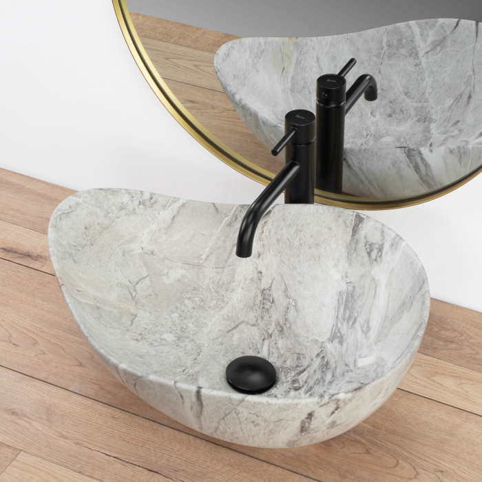 Lavoar pe blat Dora Stone, ceramica, imitatie de piatra [4]