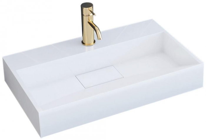 Lavoar pe blat Goya 60cm, Compozit, alb lucios [1]