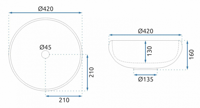 Lavoar pe blat Ice Negru, sticla, transparent [9]