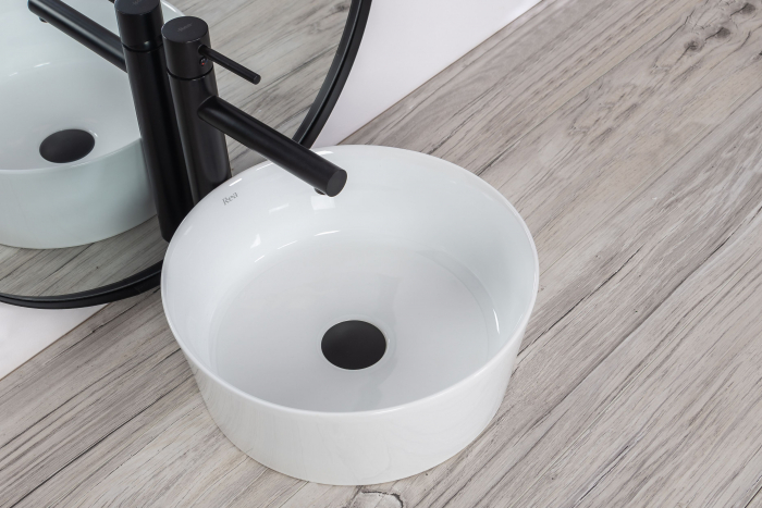 Lavoar pe blat Ida Alb, ceramica, alb lucios [6]