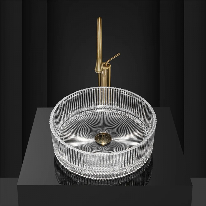Lavoar pe blat Ingrid transparent, sticla, transparent [4]