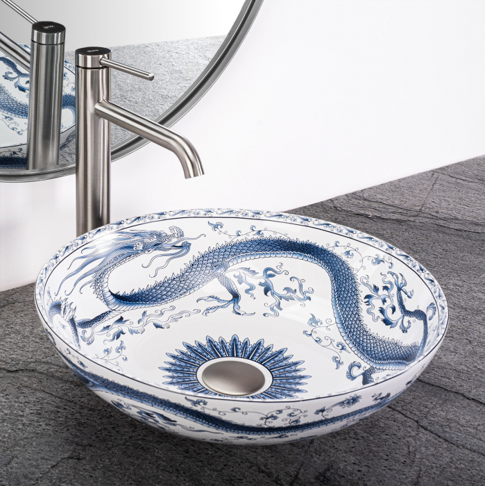 Lavoar pe blat Kioto, ceramica, cu model [2]