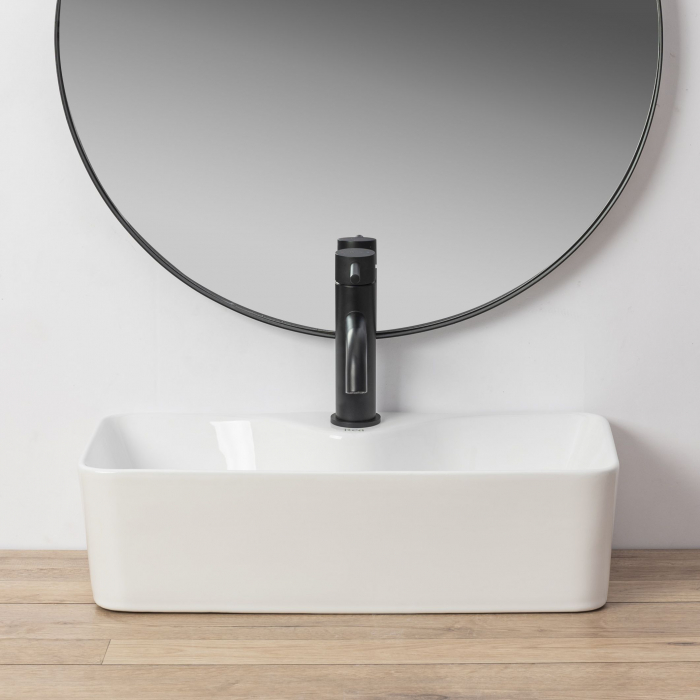 Lavoar pe blat Mery, ceramica, alb lucios [2]