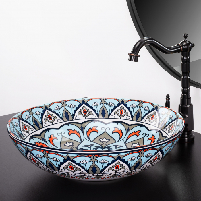 Lavoar pe blat Mexico, ceramica, cu model [6]