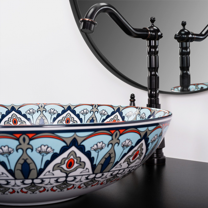 Lavoar pe blat Mexico, ceramica, cu model [4]