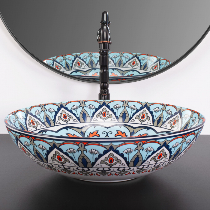Lavoar pe blat Mexico, ceramica, cu model [3]