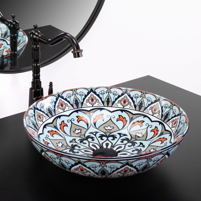 Lavoar pe blat Mexico, ceramica, cu model [2]