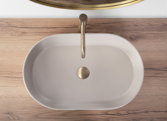 Lavoar pe blat Nadia 60 Beige Matt, ceramica, Bej mat [4]