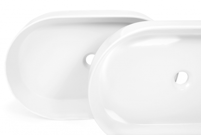 Lavoar pe blat Nadia 60 White Matt, ceramica, alb mat [6]