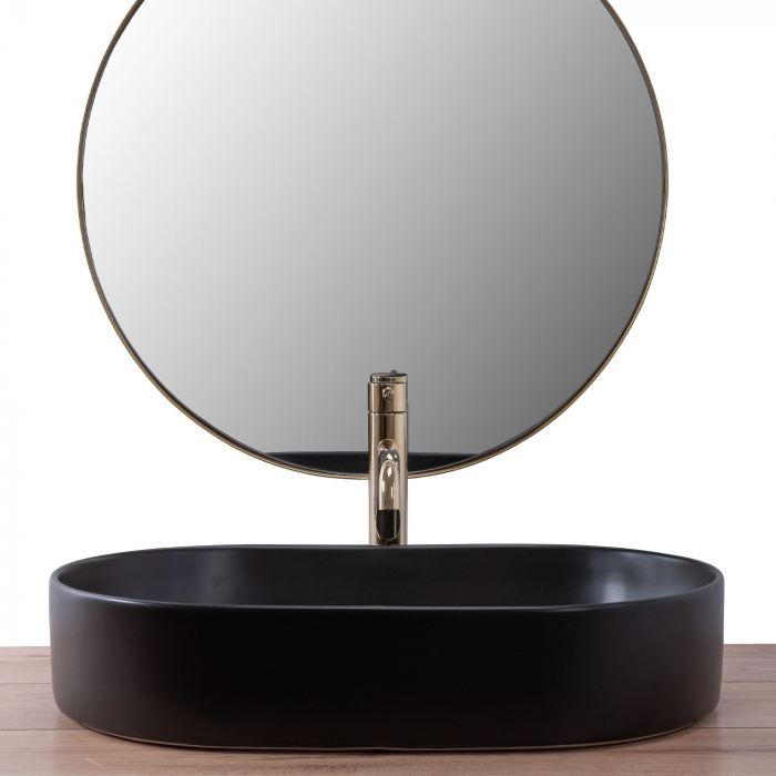 Lavoar pe blat Nadia Black Matt, ceramica, negru mat [3]