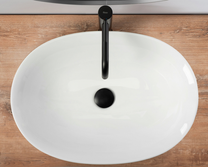 Lavoar pe blat Roma, ceramica, alb lucios [4]