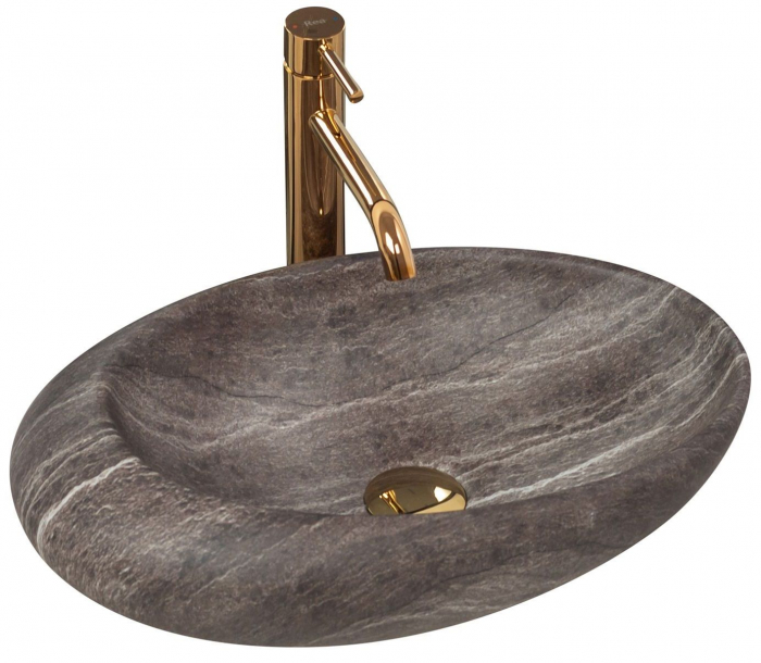 Lavoar pe blat Roxy A Stone D.grey Gri, ceramica, Gri [1]