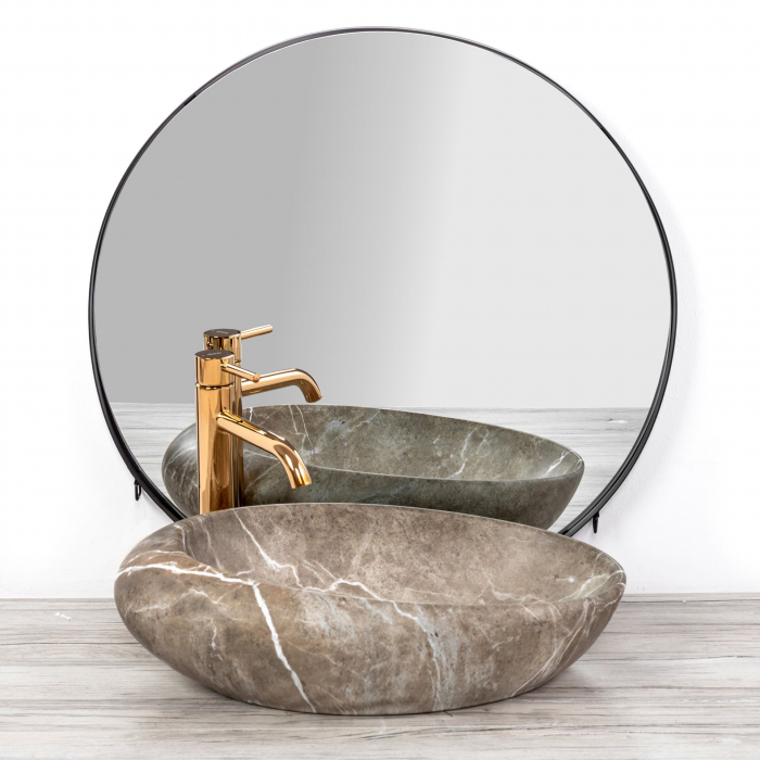 Lavoar pe blat Roxy B Stone Nature, ceramica, Gri [5]