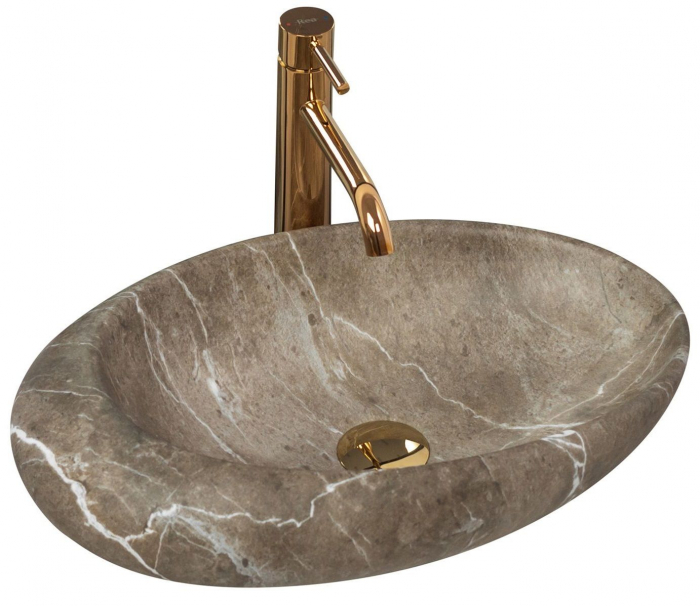 Lavoar pe blat Roxy B Stone Nature, ceramica, Gri [1]