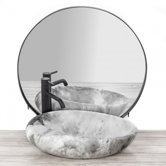 Lavoar pe blat Roxy C Stone L.grey, ceramica, Gri [6]