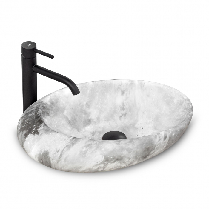 Lavoar pe blat Roxy C Stone L.grey, ceramica, Gri [2]