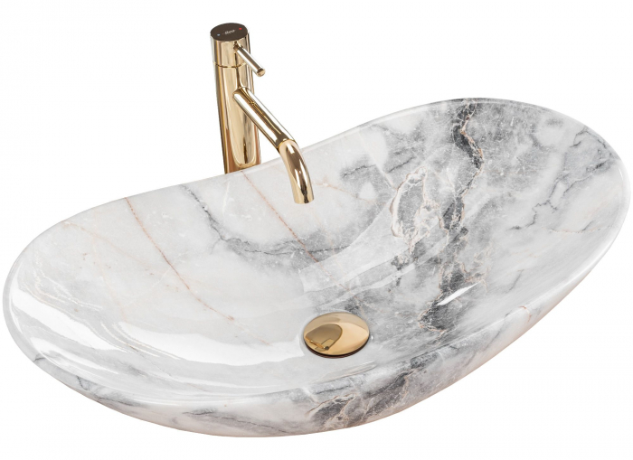 Lavoar pe blat Royal Granit, ceramica, imitatie de piatra [1]