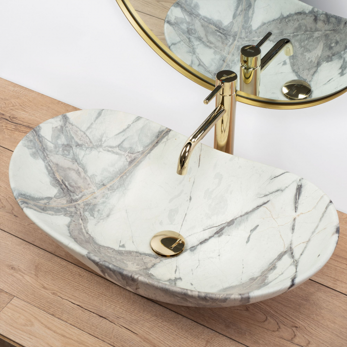 Lavoar pe blat Royal Sand, ceramica, imitatie de piatra [2]