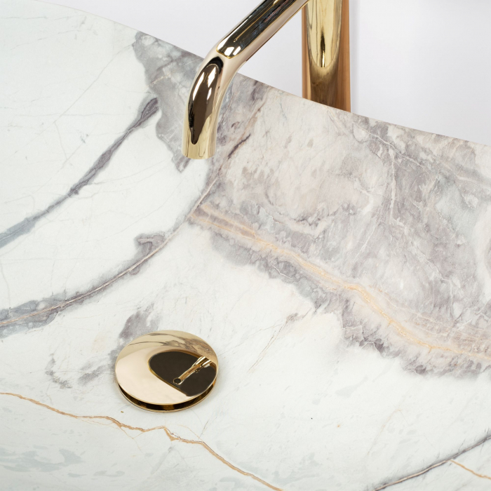 Lavoar pe blat Royal Sand, ceramica, imitatie de piatra [3]