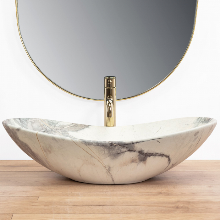 Lavoar pe blat Royal Sand, ceramica, imitatie de piatra [4]
