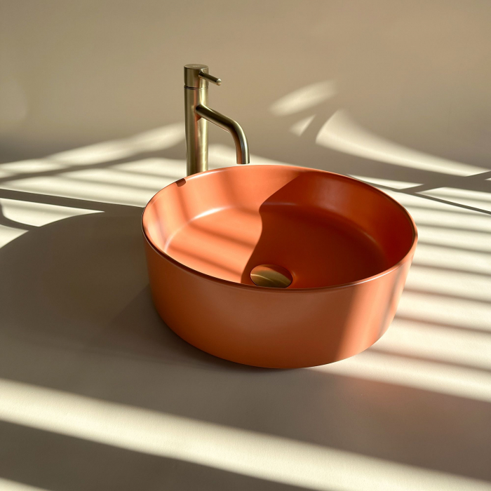 Lavoar pe blat Sami Terra Matt, ceramica, Orange [2]