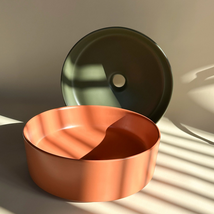 Lavoar pe blat Sami Terra Matt, ceramica, Orange [5]