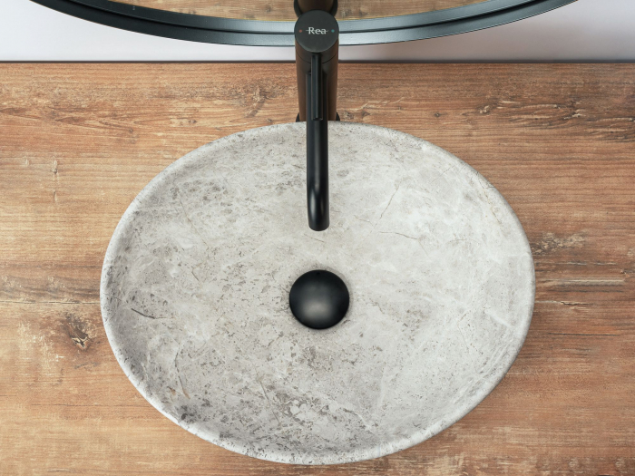 Lavoar pe blat Sofia Light Stone, ceramica, Gri [5]