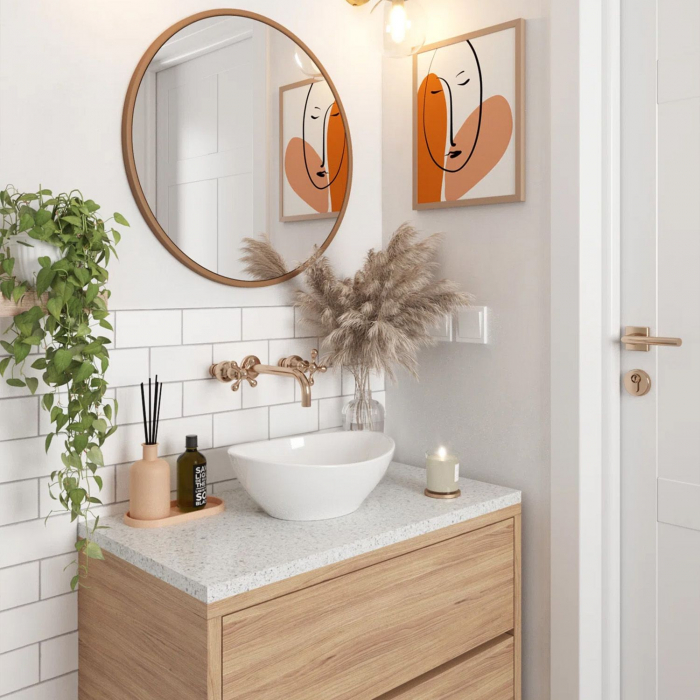 Lavoar pe blat Sofia Mini White Alb, ceramica, alb lucios [3]