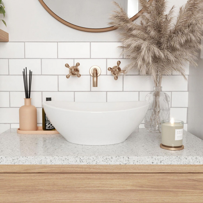 Lavoar pe blat Sofia Mini White Alb, ceramica, alb lucios [4]