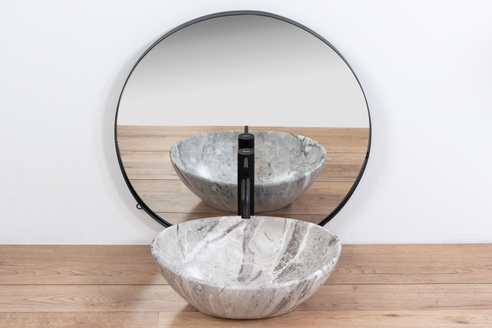 Lavoar pe blat Sofia Stone, ceramica, Gri [5]