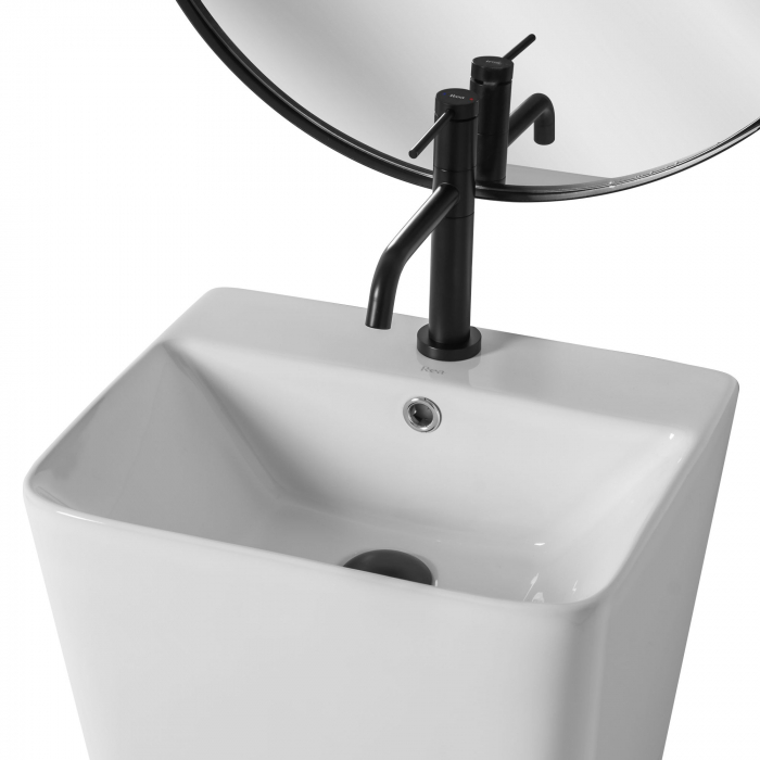 Lavoar podea Freestanding Ceramic Aris Alb, ceramica, alb lucios [3]