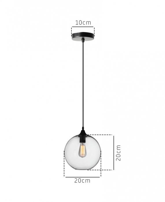 LUSTRA DE TAVAN SUSPENDABILA din sticla APP311-1CP Loft [5]