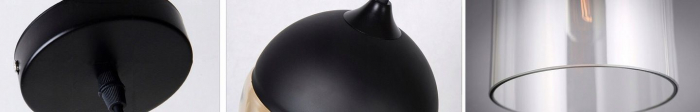 LUSTRA DE TAVAN SUSPENDABILA din sticla Zenit B Black [10]