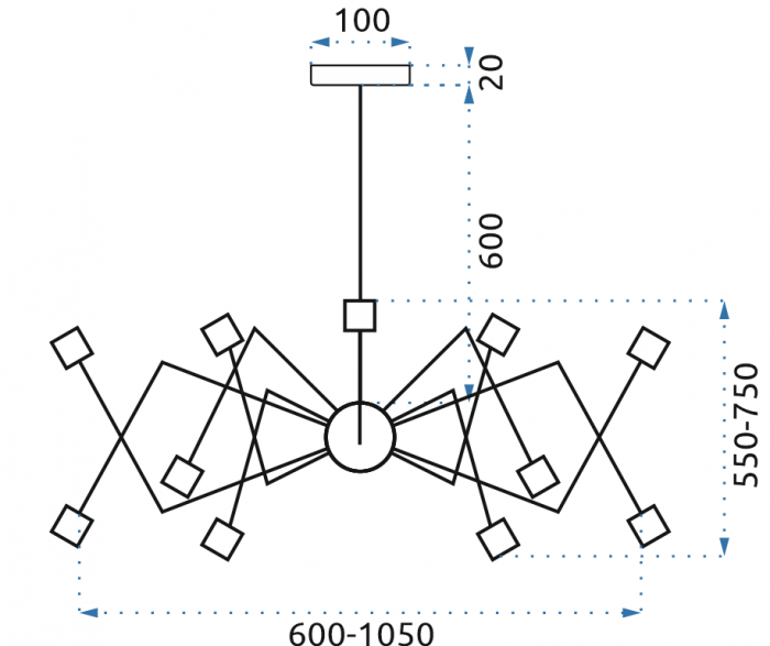 Lustra de tavan suspendată APP258-12C [8]