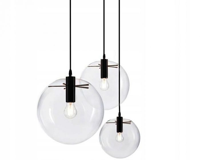 Lustra suspendata din sticla Lassi Black 20 + 25 + 30 cm [11]